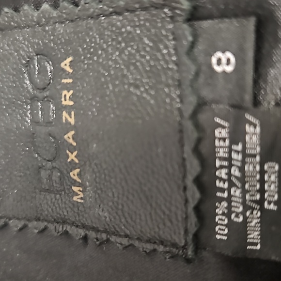 Ladies black leather jacket - Picture 3 of 5